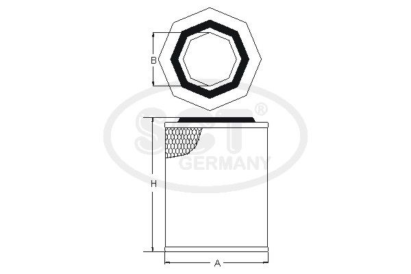 SCT GERMANY Gaisa filtrs SB 008